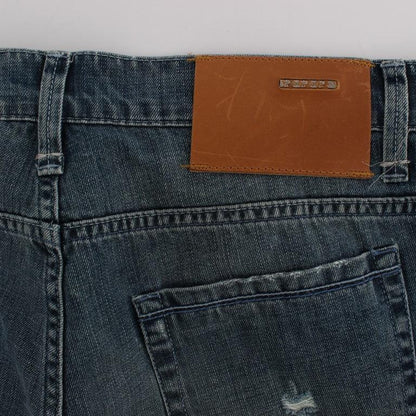 Acht Blue Wash Cotton Denim Regular Fit Jeans