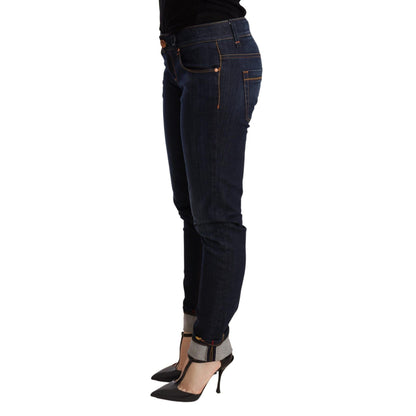 Acht Blue Washed Low Waist Skinny Denim Trouser