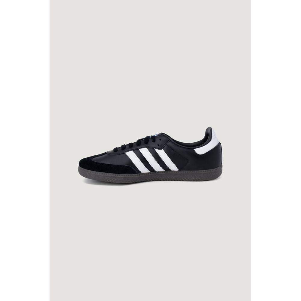 Adidas Black Leather Sneakers-Modeoutlet