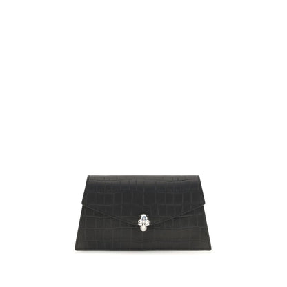 Alexander McQueen Black Calf Leather Bos Taurus Shoulder Bag