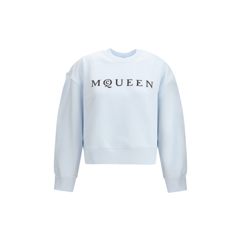 Alexander McQueen Light Blue Cotton Sweatshirt
