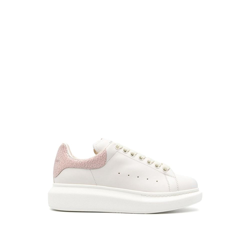Alexander McQueen White Leather Platform Sneakers