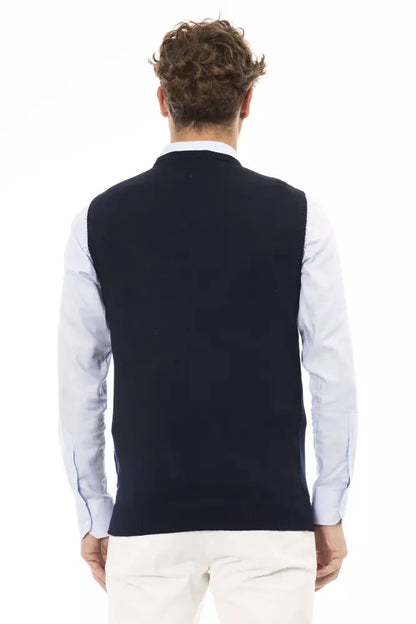 Alpha Studio Blue Viscose Men's Jacket