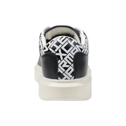 Armani Exchange Black And White Leather Sneakers