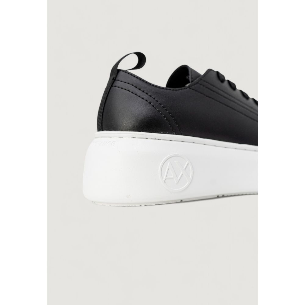 Armani Exchange Black Artificial Leather Sneakers