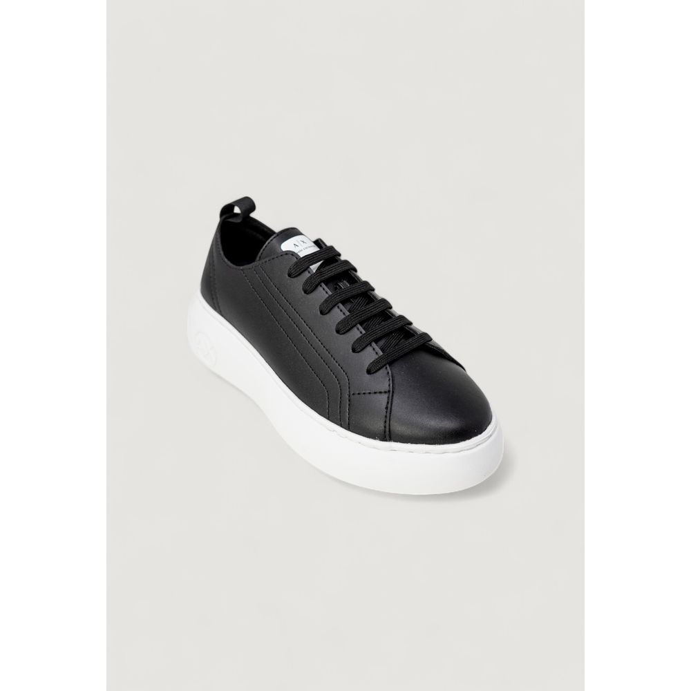 Armani Exchange Black Artificial Leather Sneakers