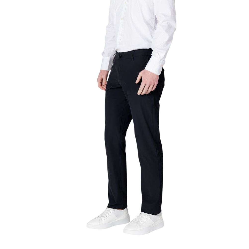 Armani Exchange Black Cotton Casual Pants