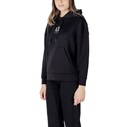 Armani Exchange Black Cotton Hoodie