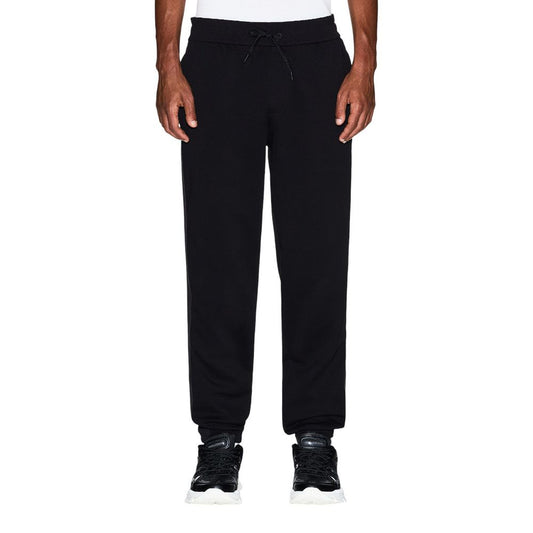 Armani Exchange Black Cotton Joggers (Workout Pants)