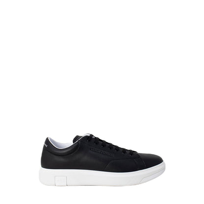 Armani Exchange Black Leather Sneakers