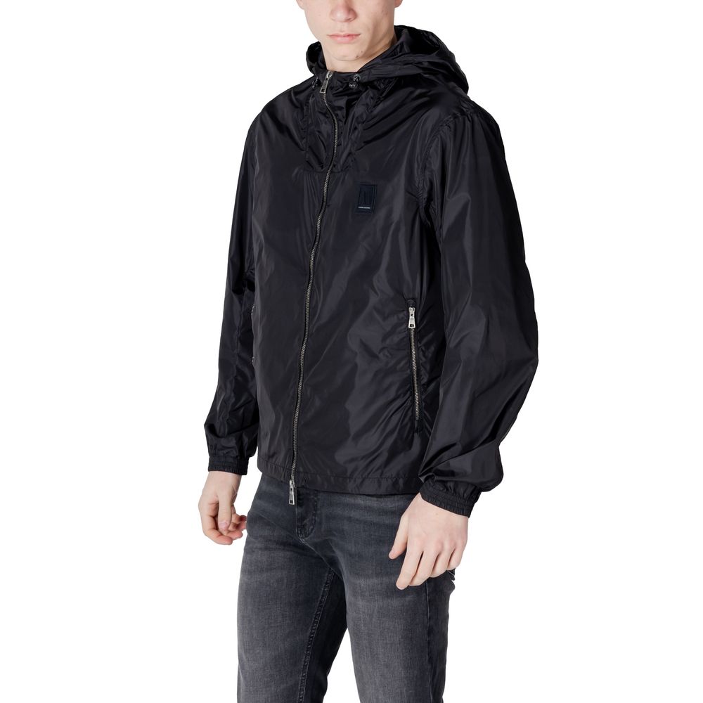 Armani Exchange Black Polyamide Jackets & Coat