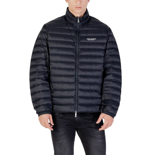 Armani Exchange Blue Polyamide Coat