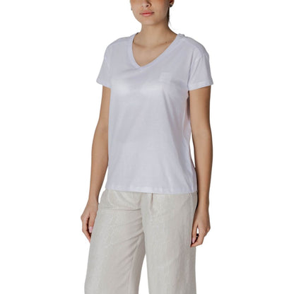 Armani Exchange White Cotton T-Shirt
