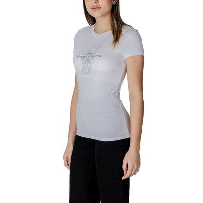 Armani Exchange White Cotton T-Shirt