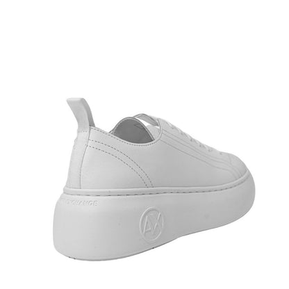 Armani Exchange White Leather Sneakers