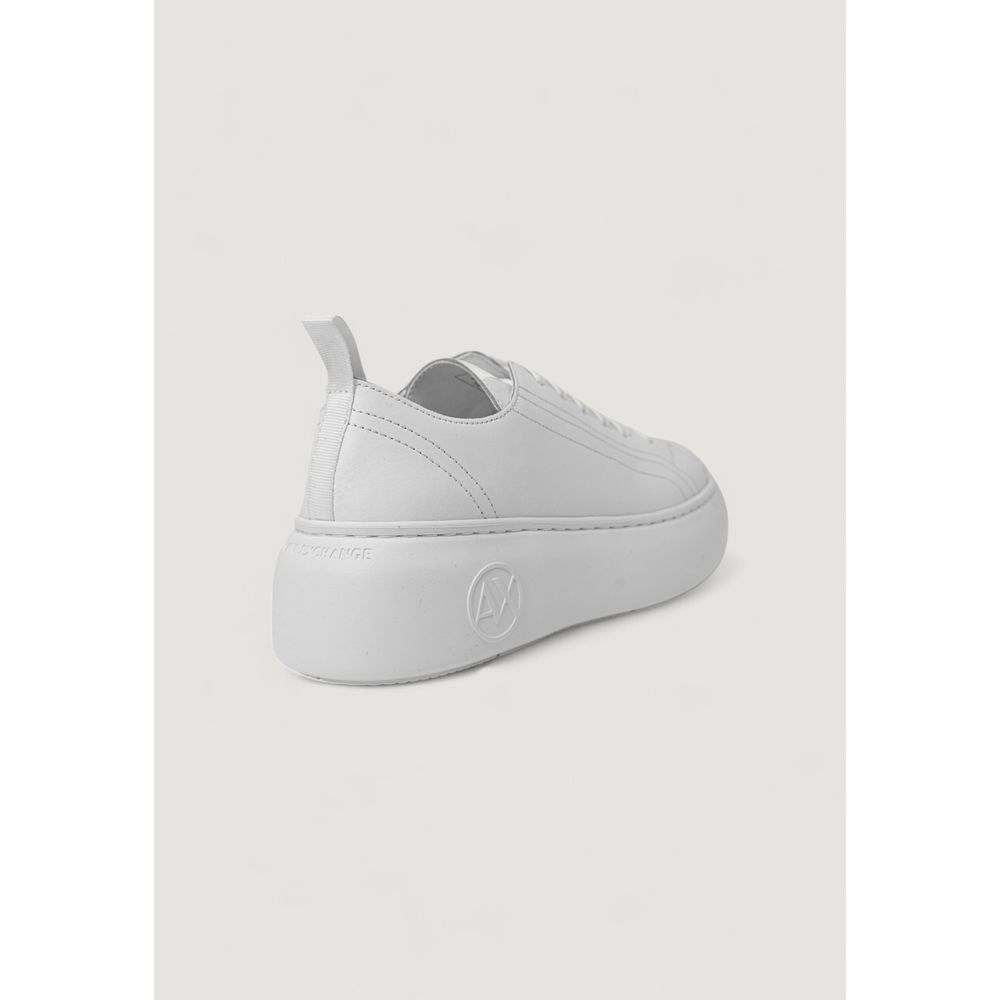 Armani Exchange White Leather Sneakers