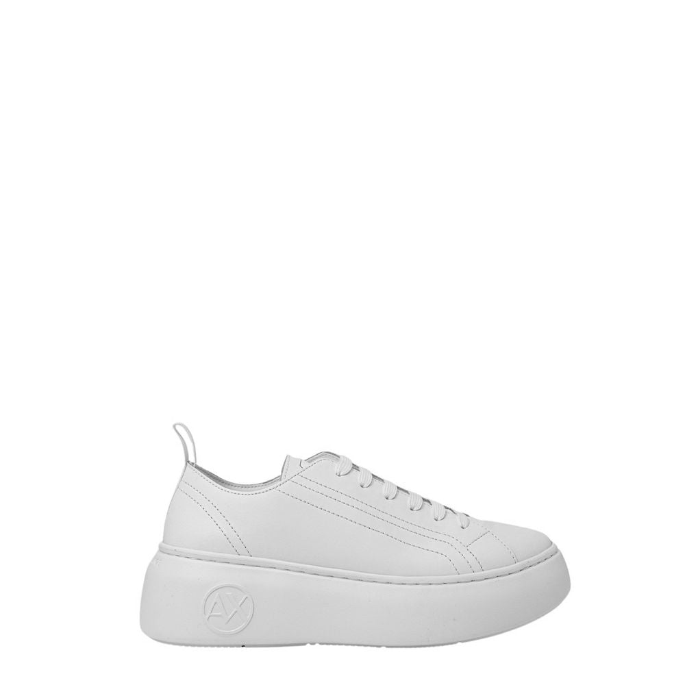 Armani Exchange White Leather Sneakers