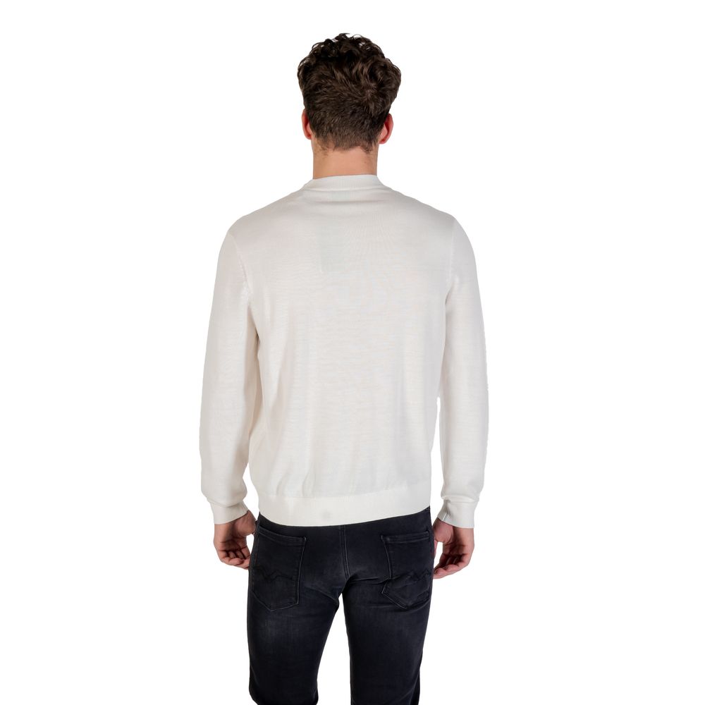 Armani Exchange White Marabou Sweatshirt