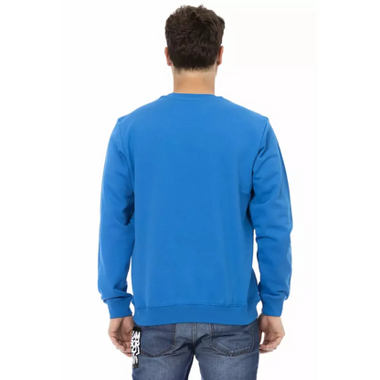 Automobili Lamborghini Blue Cotton Men Sweater