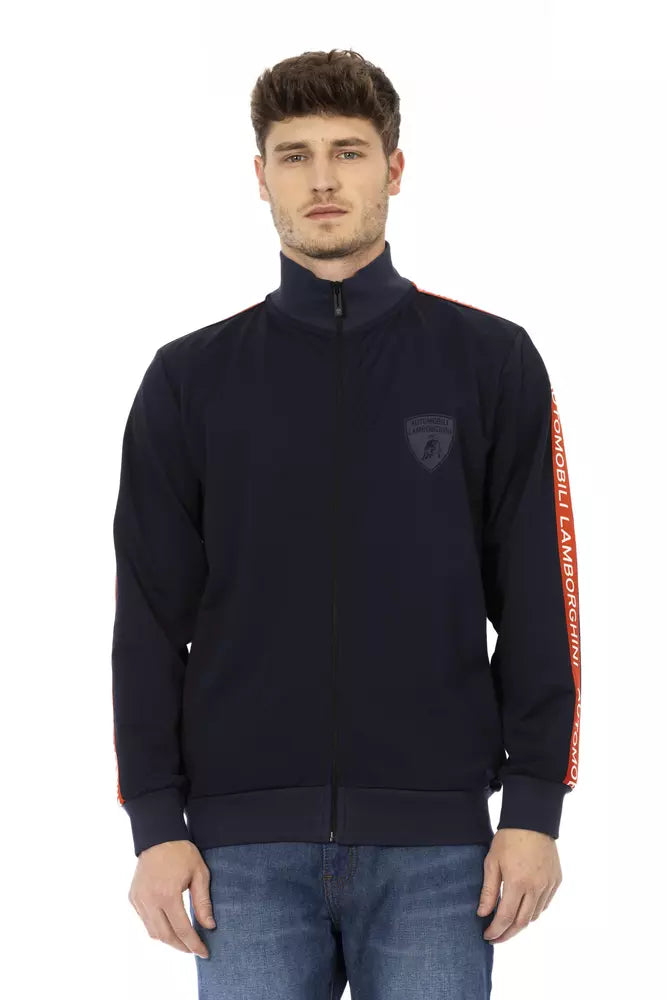 Automobili Lamborghini Blue Polyester Men Sweatshirt