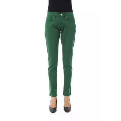 BYBLOS Green Cotton Women Pant