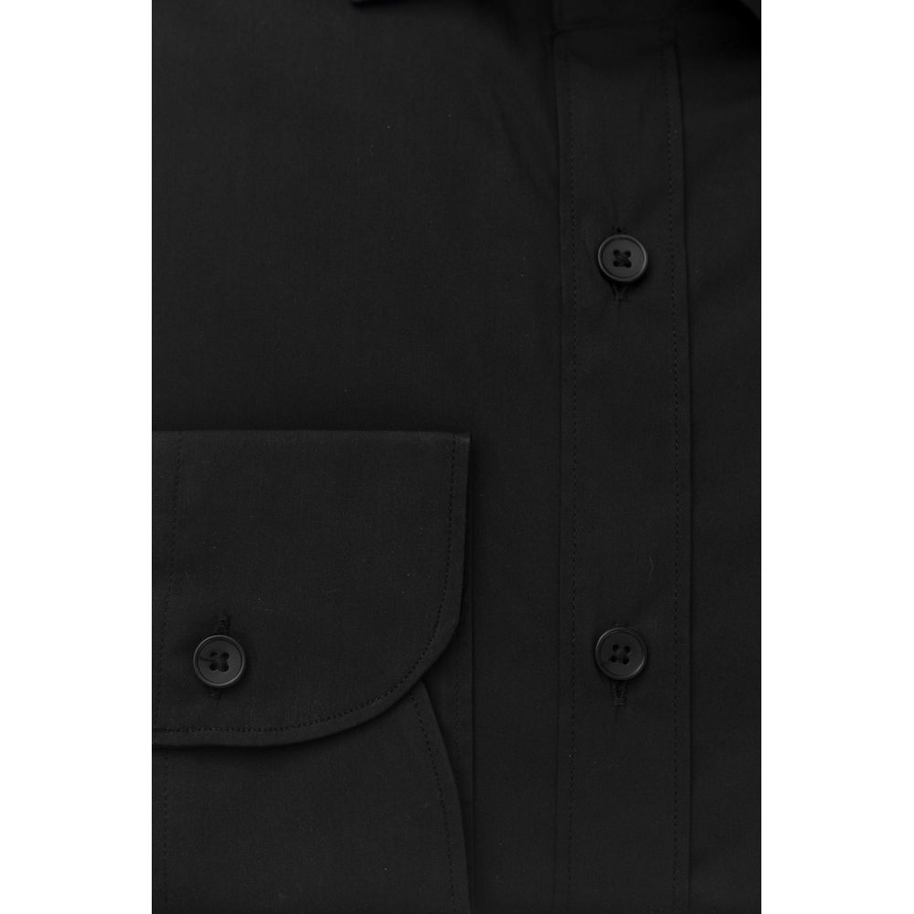 Bagutta Black Cotton Men's Shirt