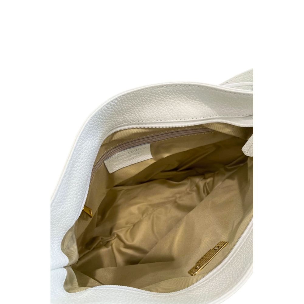 Baldinini Trend White Cowhide Women Bag