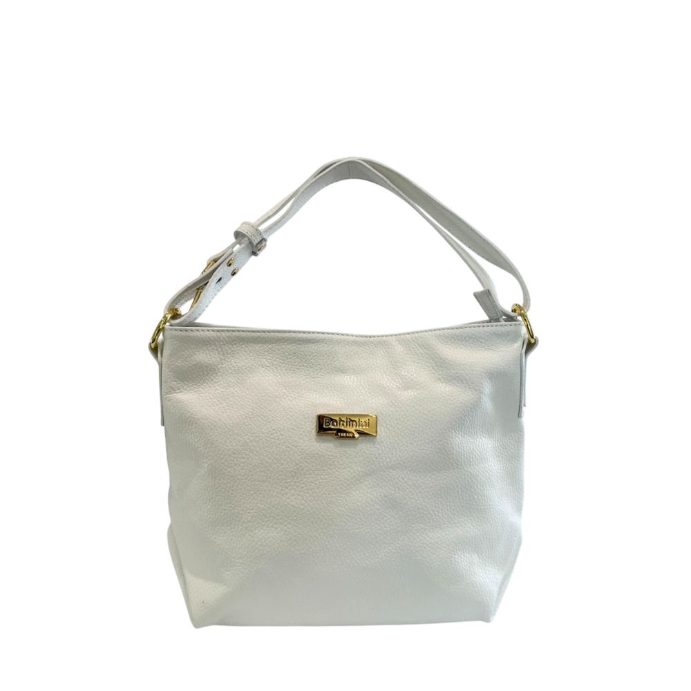 Baldinini Trend White Cowhide Women Bag