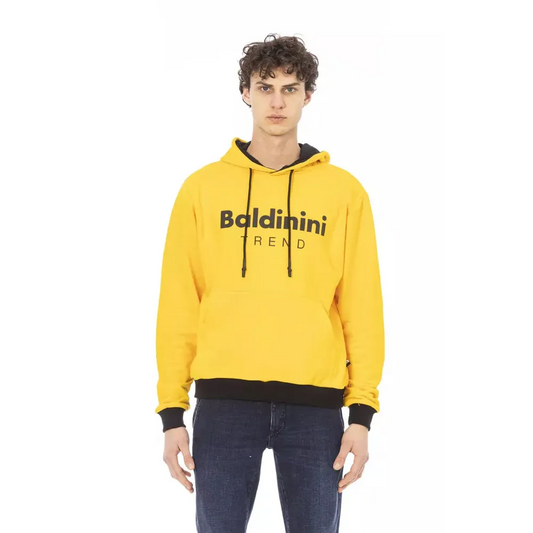 Baldinini Trend Yellow Cotton Men Hoodie