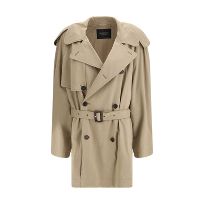 Balenciaga Beige Cotton Trench Coat