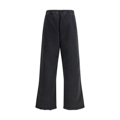 Balenciaga Black Cotton Casual Pants