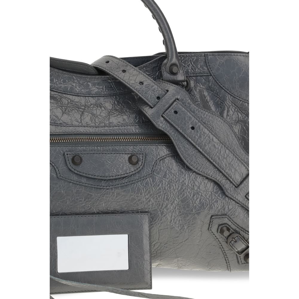 Balenciaga Gray Lamb Ovis Aries Aries Shoulder Bag