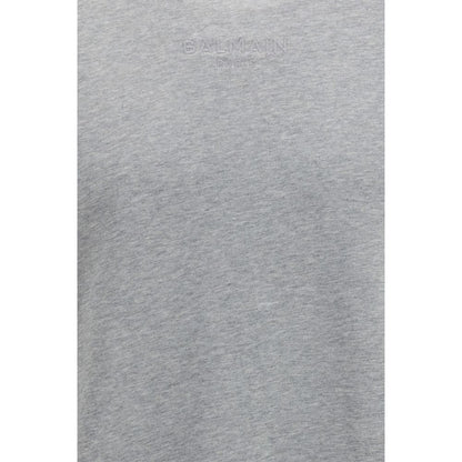 Balmain Gray Cotton Sweatshirt