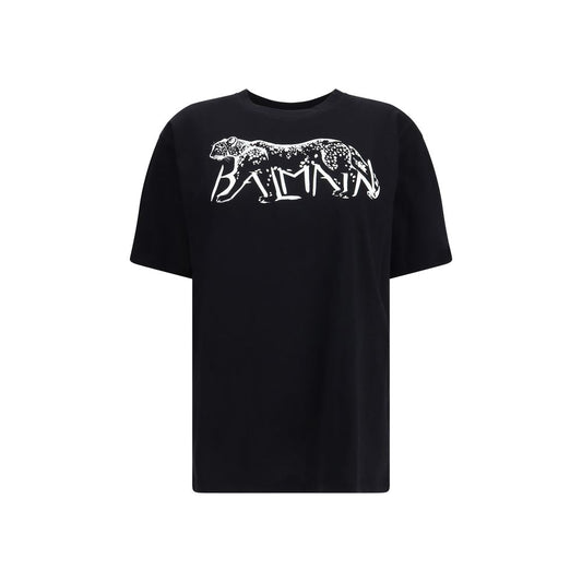 Balmain T-shirt with Leopard Print