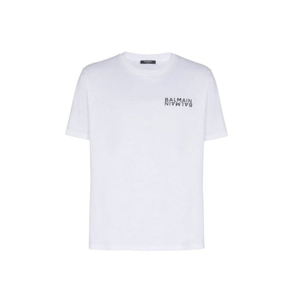 Balmain White Cotton T-Shirt