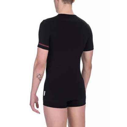 Bikkembergs "Black Cotton Men T-Shirt Twin Pack"