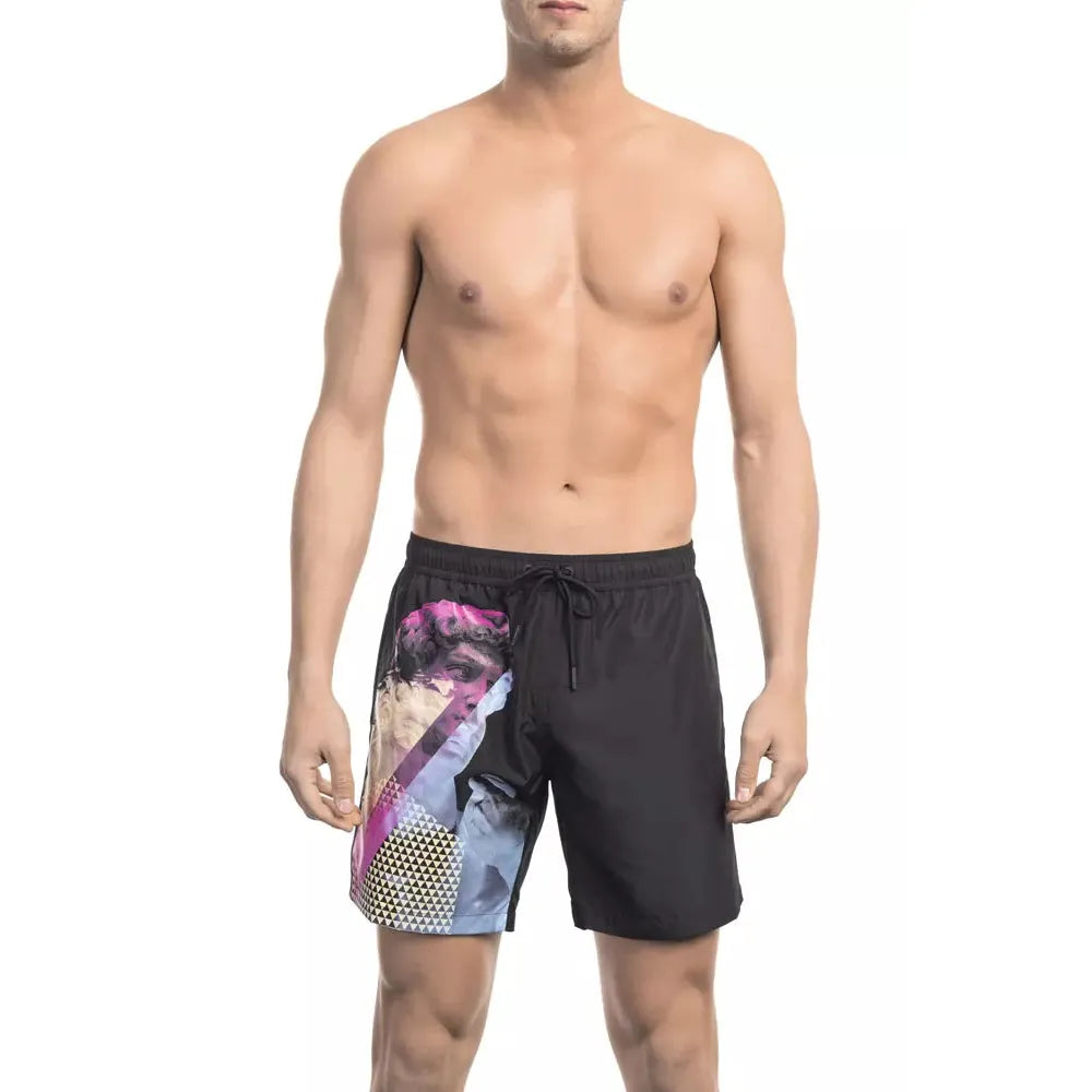 Bikkembergs Black Polyester Men Swim Short