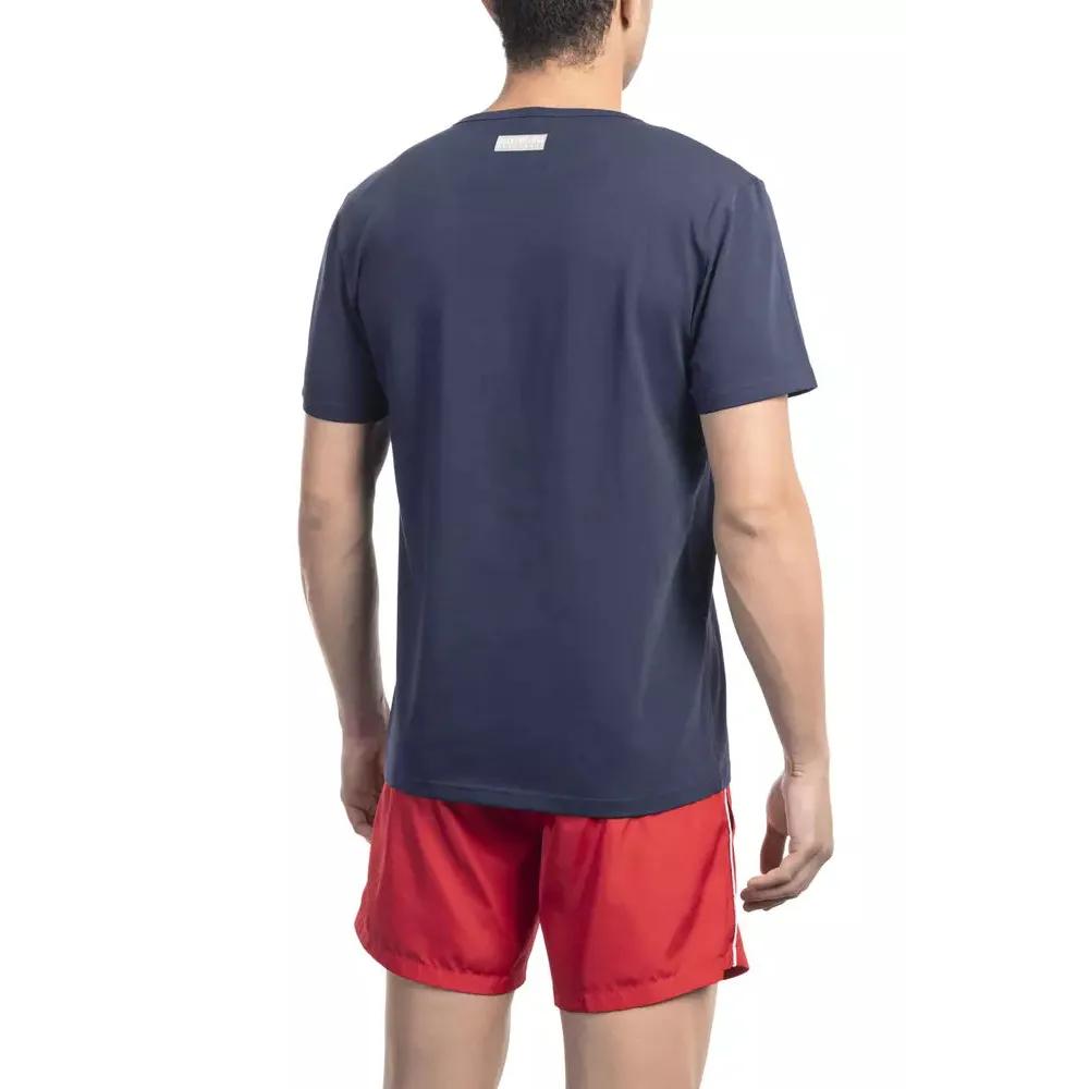 Bikkembergs Blue Cotton Men T-Shirt