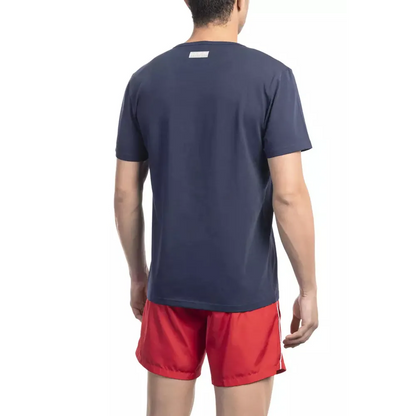 Bikkembergs Blue Cotton Men T-Shirt