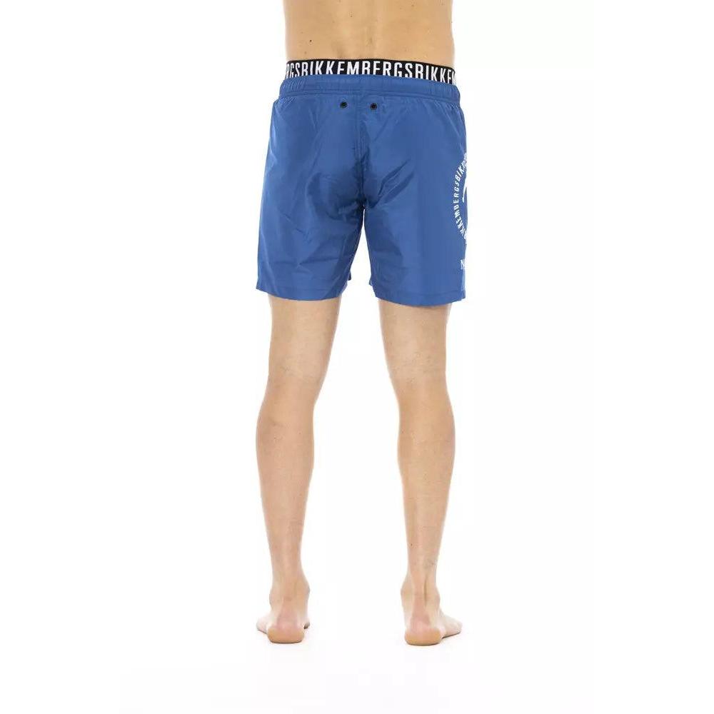 Bikkembergs Blue Polyester Men Swim Short