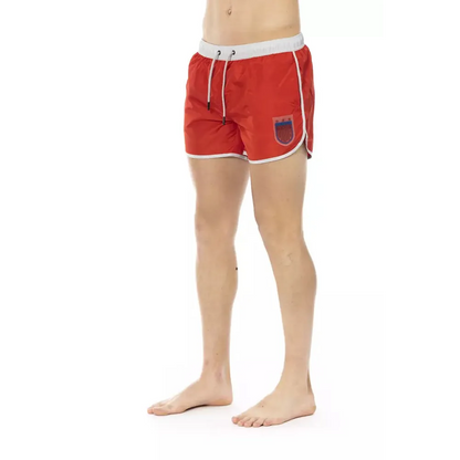 Bikkembergs Red Polyester Men Swim Short