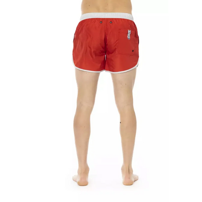 Bikkembergs Red Polyester Men Swim Short