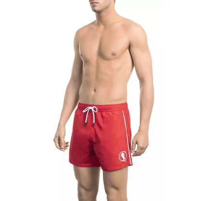 Bikkembergs Red Polyester Men Swim Short