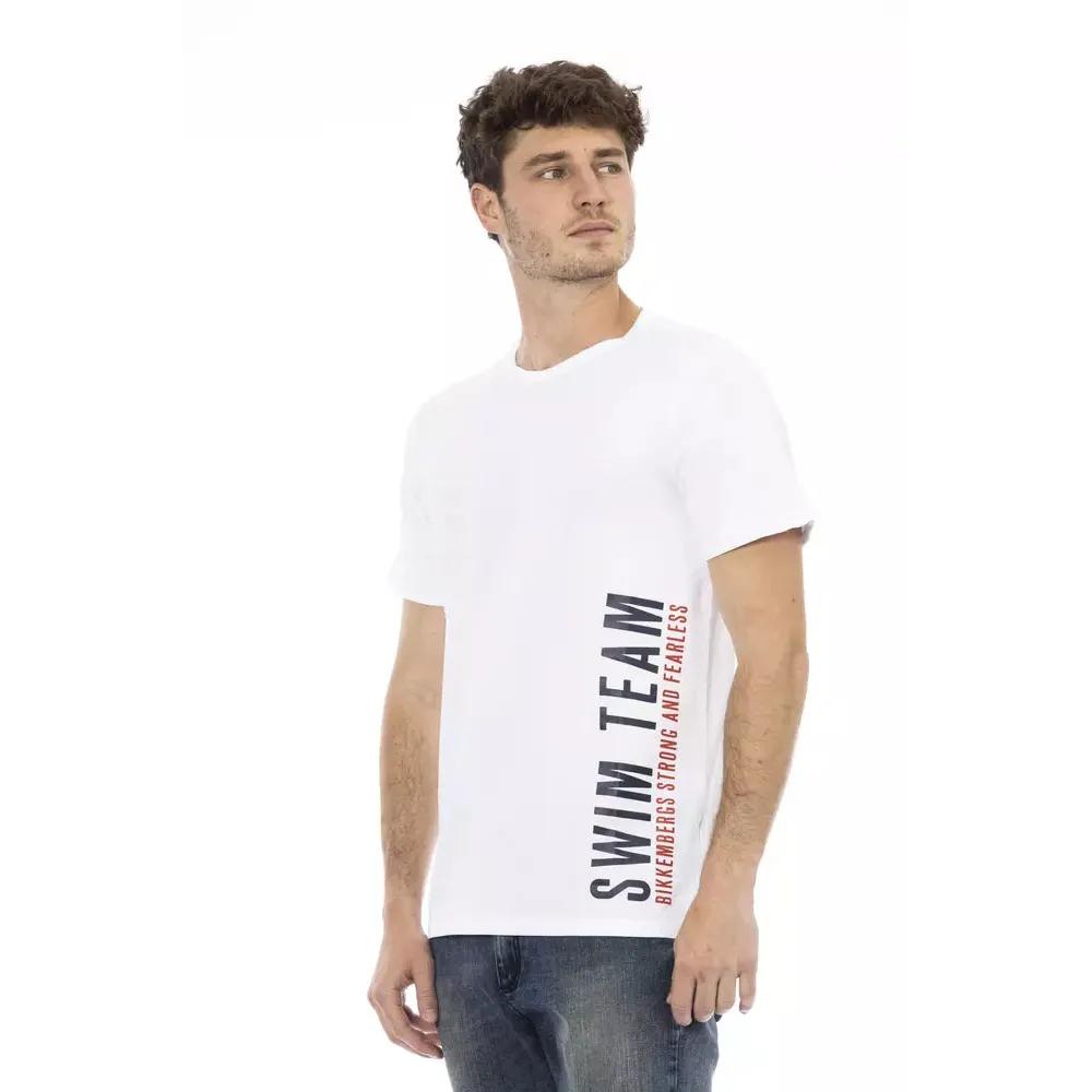 Bikkembergs White Cotton Men T-Shirt