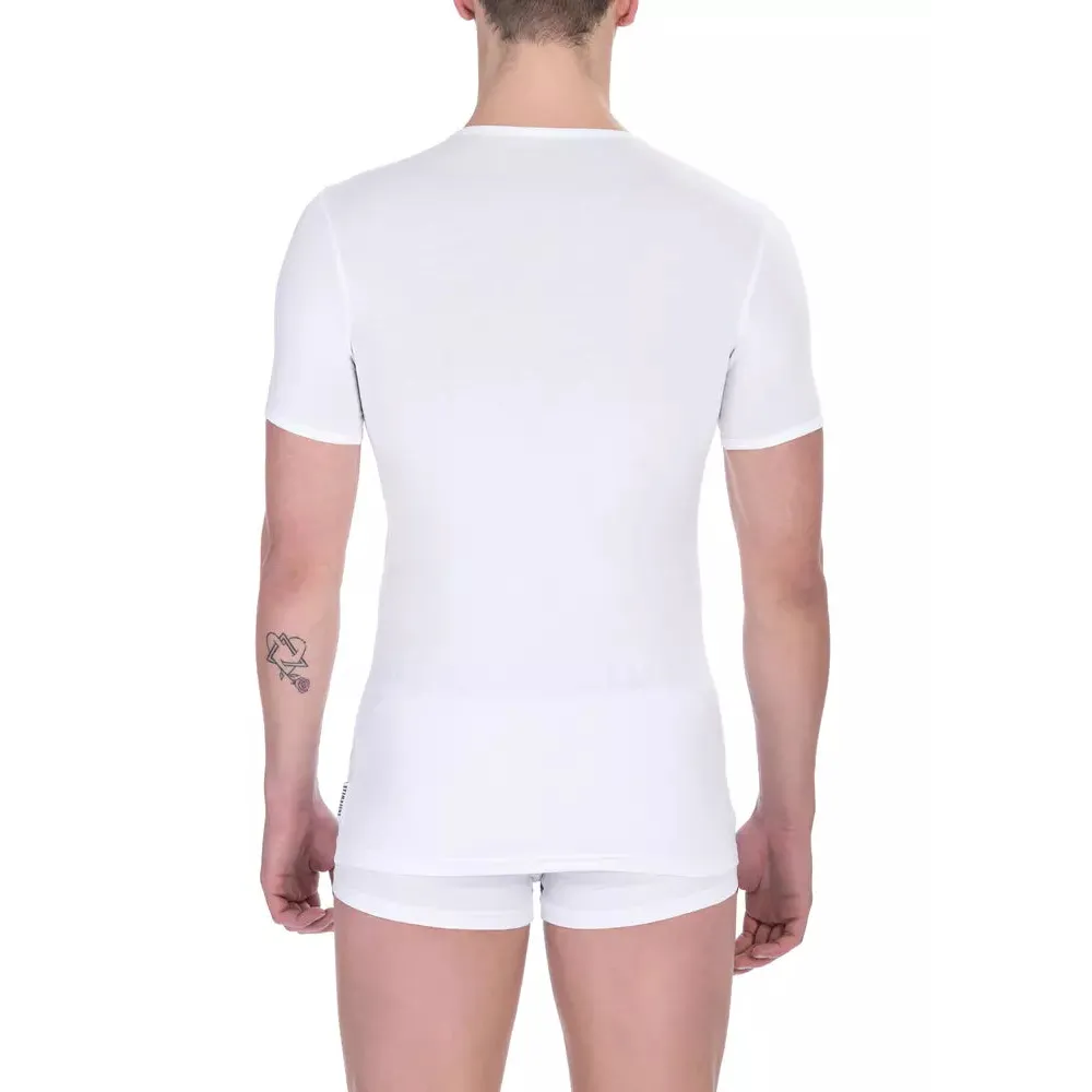 Bikkembergs White Cotton Men T-Shirt