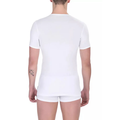 Bikkembergs White Cotton Men T-Shirt