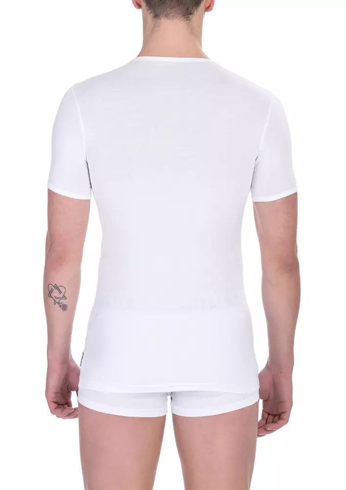 Bikkembergs White Cotton Men T-Shirt Twin Pack