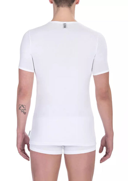 Bikkembergs White Cotton Men T-Shirt Twin Pack