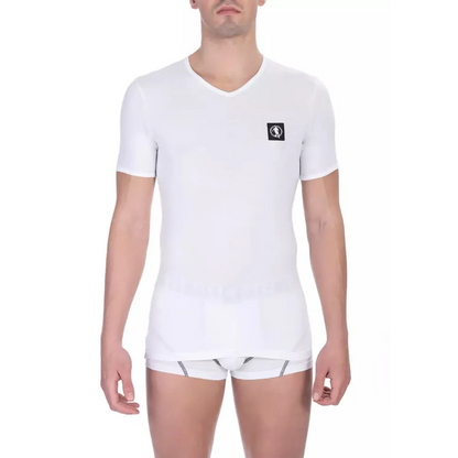 Bikkembergs White Cotton Men T-Shirt