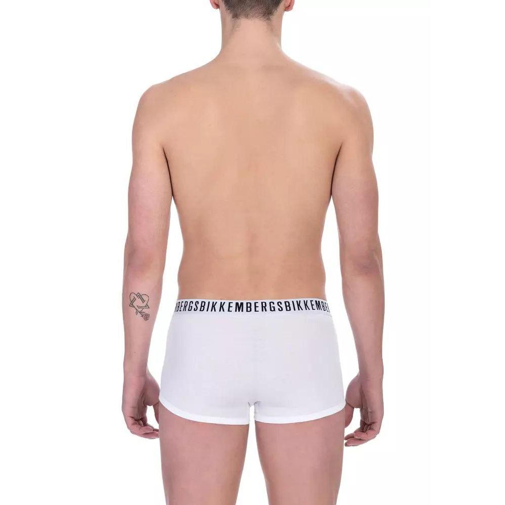 Bikkembergs White Cotton Men's Trunk Underwear Pack